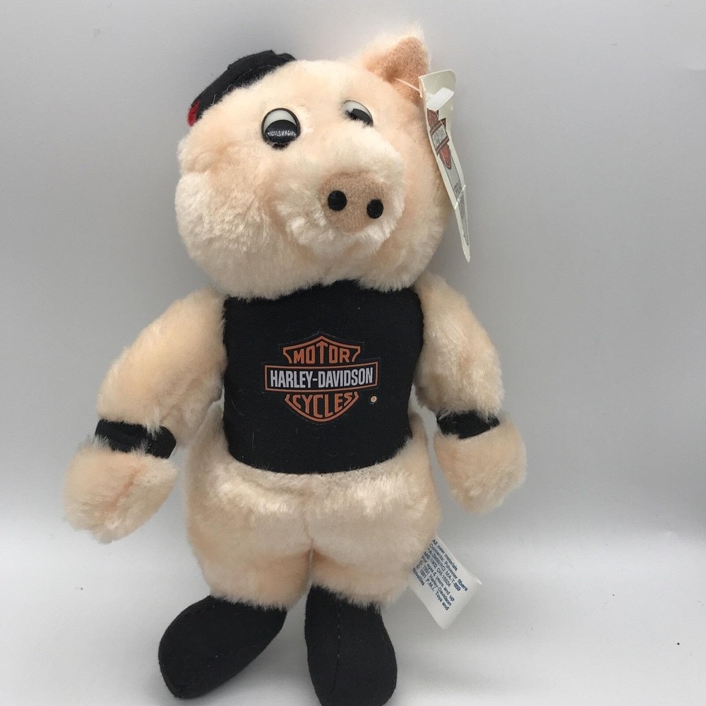 Harley Davidson Motor Cycles Hog Plush PMI Toys 1991 Vintage 8"